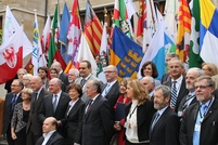 Lobbausjulistuksen allekirjoittaneiden eurooppalaisten alueiden ylintä johtoa.